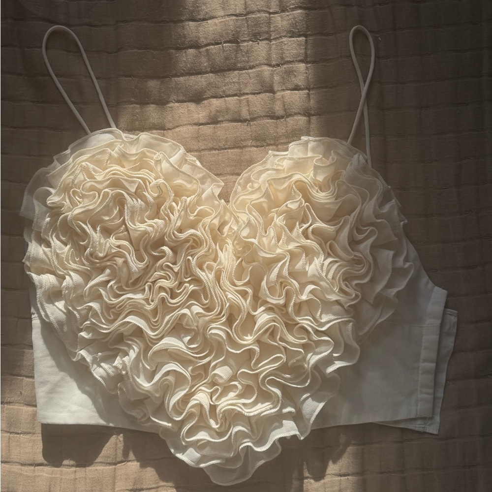 Coquette heart shaped Zara top